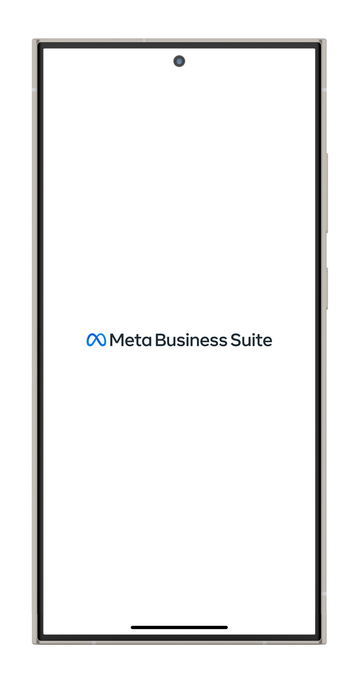 Phone with the Meta Business Suite app